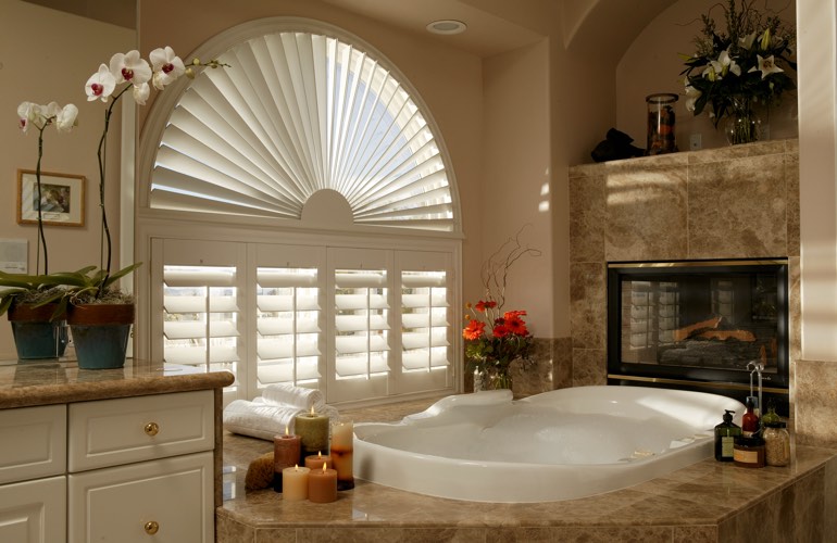 Our Specialists Installed Shutters On A Sunburst Arch Window In New York City, NY